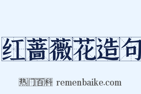 红蔷薇花造句是什么意思的图片